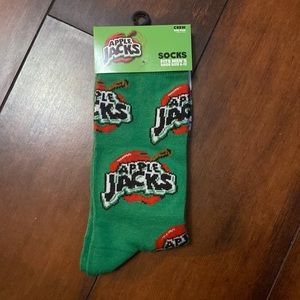 Funny men’s socks. Apple jacks.